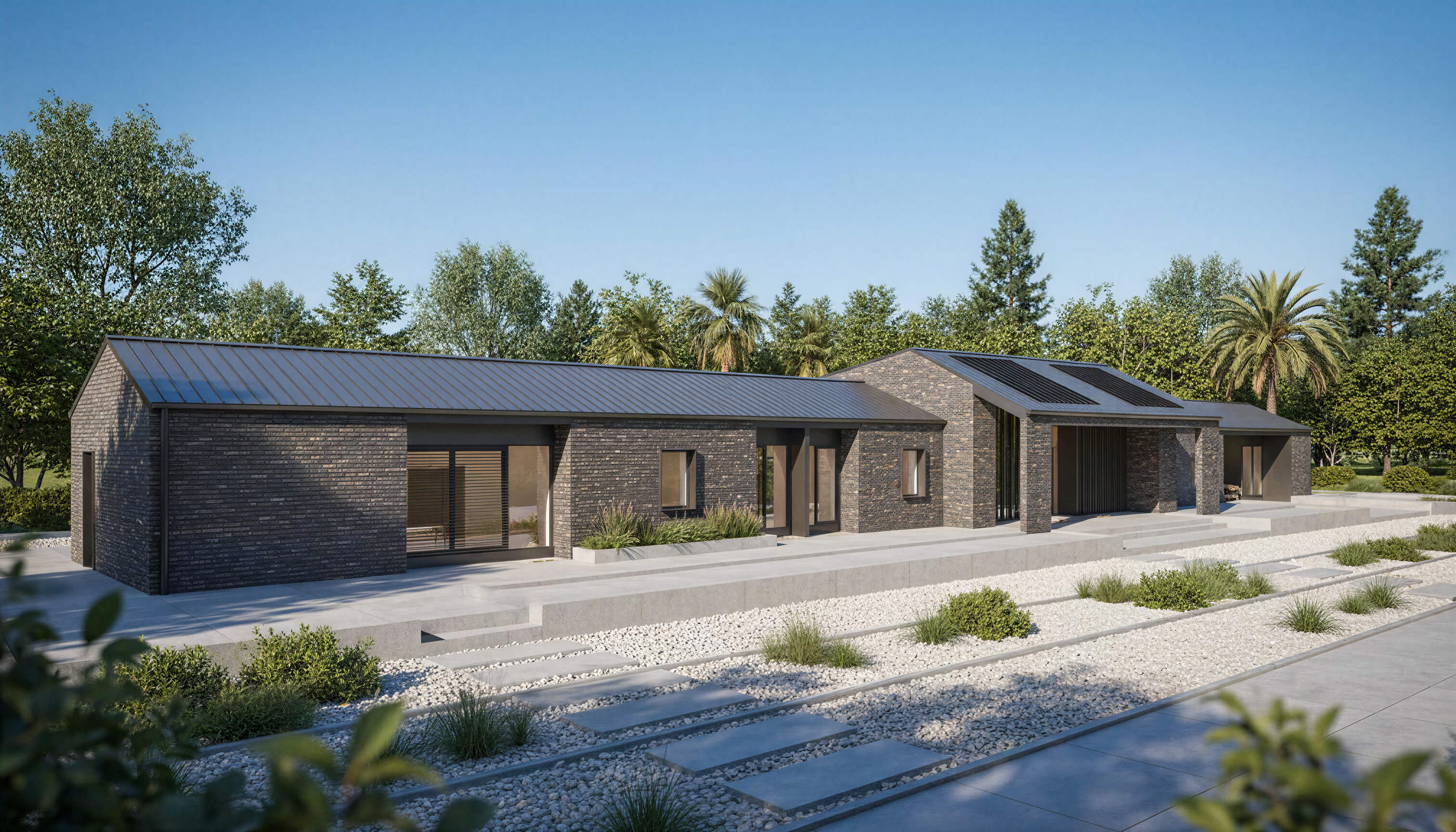 CUMBIA - Horizontal Contemporary House Plan | Arcus Dein
