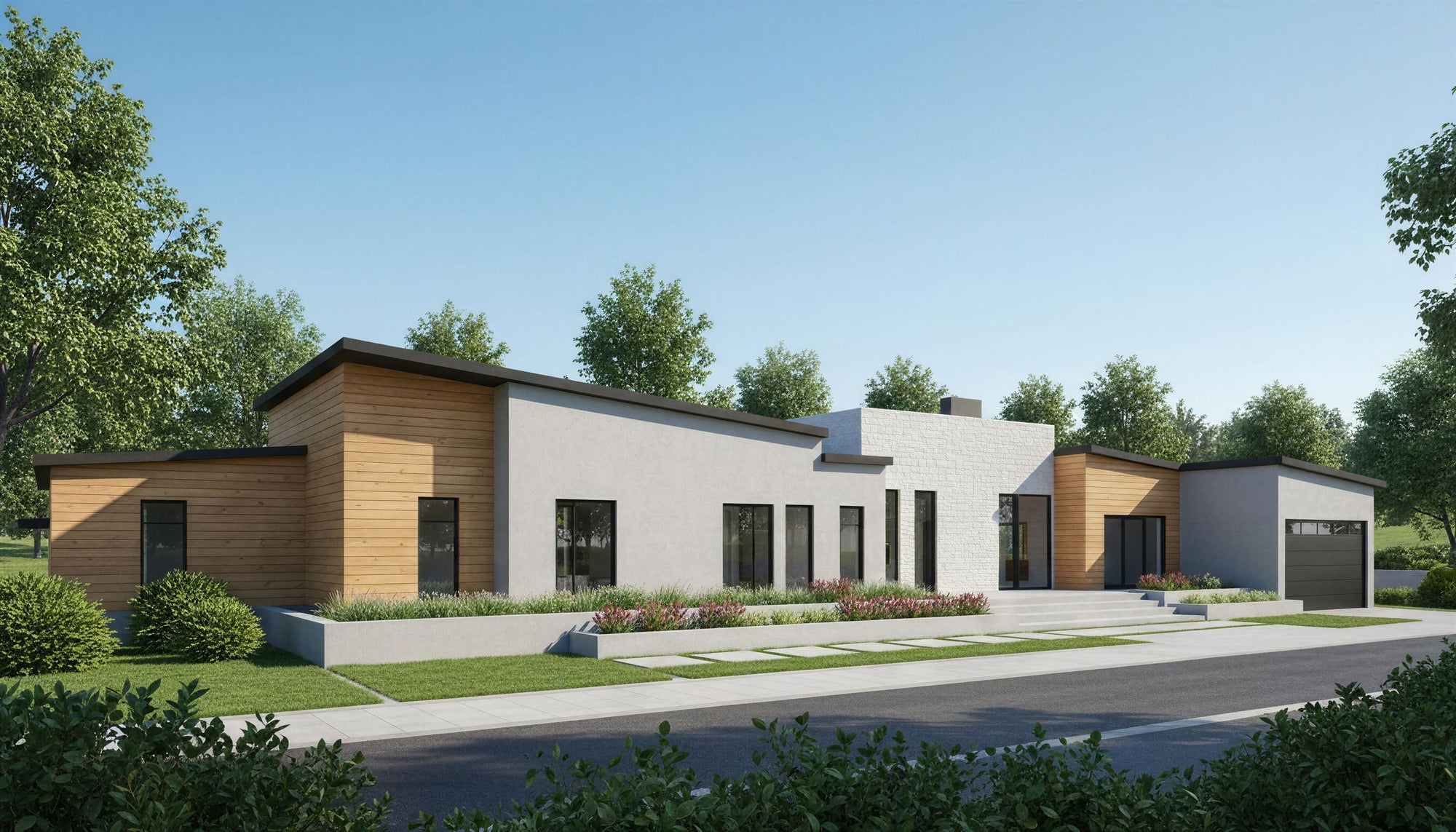 ZEN modern house plan with tranquil architecture and restraint